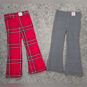 NEW Lot of 2 Garanimals 365 Kids Girls Flare Leg Pants Size 4 Plaid Houndstooth